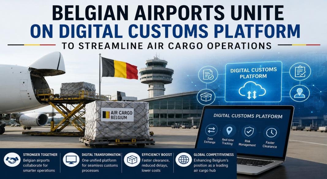 Brussels, Liège and Ostend Airports Collaborate on Digital Air Cargo Customs Network