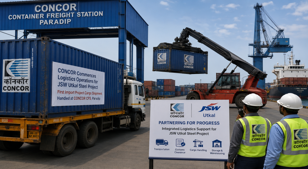 CONCOR Secures Long-Term Logistics Role for JSW Utkal Steel Project