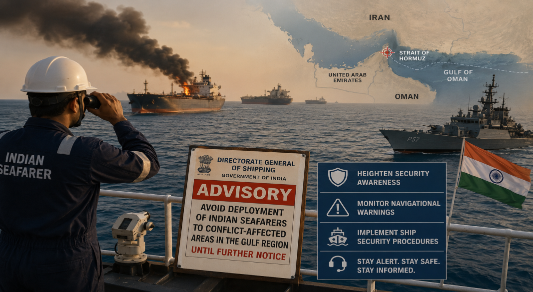 India Limits Seafarer Deployment to Gulf Conflict Zones After Rising Maritime Security Threats