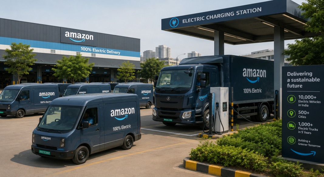 Amazon Scales Up India EV Fleet, Targets 1,000 Electric Trucks Amid Sustainability Push