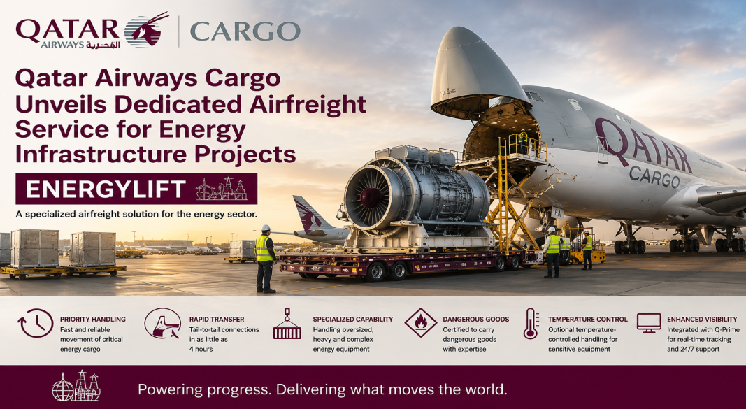 Qatar Airways Cargo Unveils Dedicated Airfreight Service for Energy Infrastructure Projects