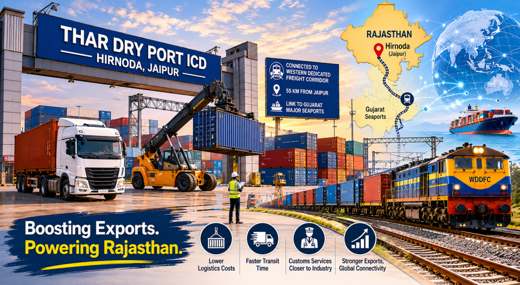₹300-Crore Hirnoda Dry Port Set to Reshape Rajasthan’s Export Logistics