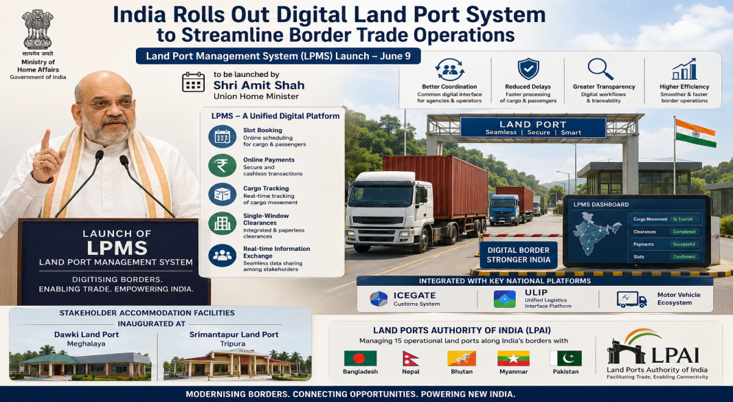 India Rolls Out Digital Land Port System to Streamline Border Trade Operations