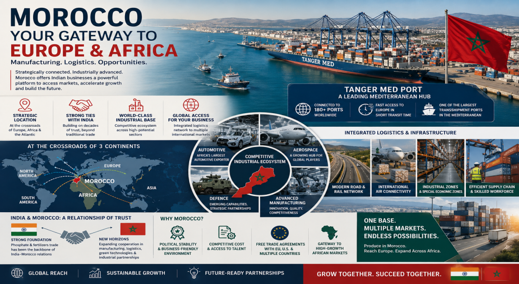 Morocco Is Emerging as a Strategic Trade Hub for Indian Manufacturers Expanding into Europe and Africa