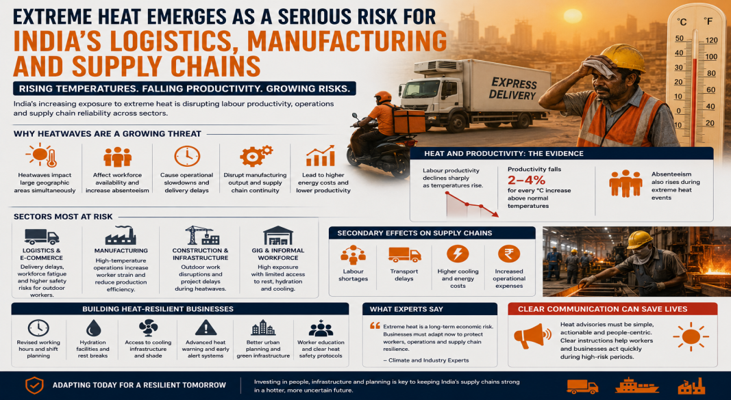 India’s Supply Chains Face a New Threat as Extreme Heat Cuts Worker Productivity