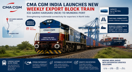 CMA CGM Expands North India Rail Network with New Weekly Block Train to Mundra Port