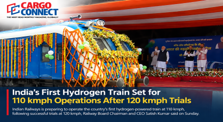 India’s First Hydrogen Train Set for 110 kmph Operations After 120 kmph Trials
